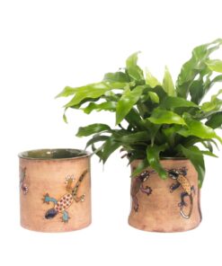 Übertopf bemalt Gecko - 3